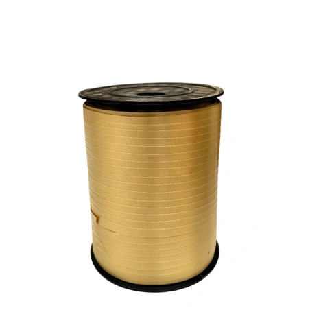 Polypropylene ribbon, 5 mm × 500 y (457.2 m), gold color