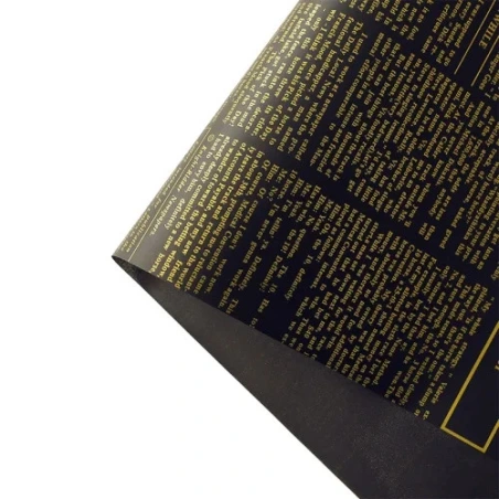 Wrapping Paper With Writings, 57×57 cm, black