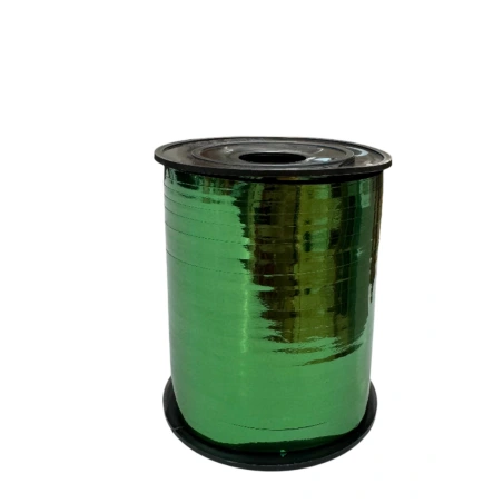 Metallized polypropylene tape, 5 mm × 250 y (228.6 m), green