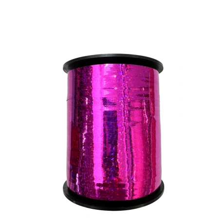Holographic polypropylene ribbon, 5 mm × 250 y (228.6 m), fuchsia