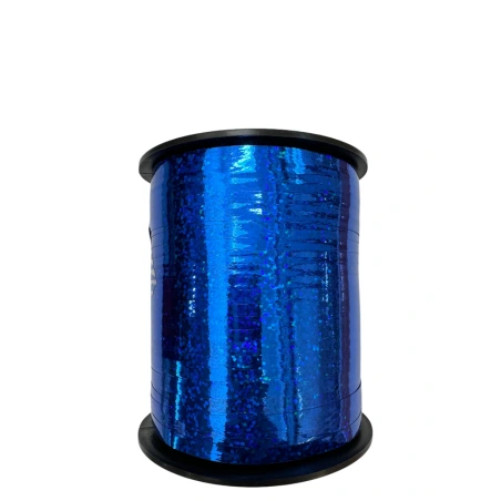Holographic polypropylene ribbon, 5 mm × 250 y (228.6 m), blue