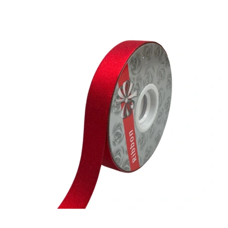 Ribbon, 1.8 mm × 100 y (91.44 m), one side glossy, red