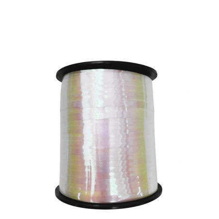 Ribbon, 5 mm × 250 y (228.6 m), white iridescent