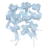 Organza ribbon, 50 mm × 75 cm, white, 1 pack - 10 pcs.