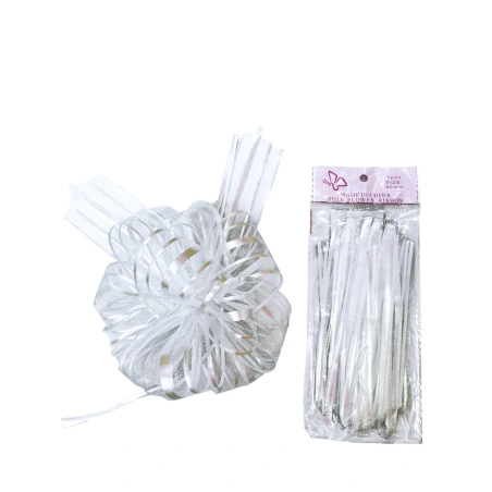 Organza ribbon, 50 mm × 120 cm, white