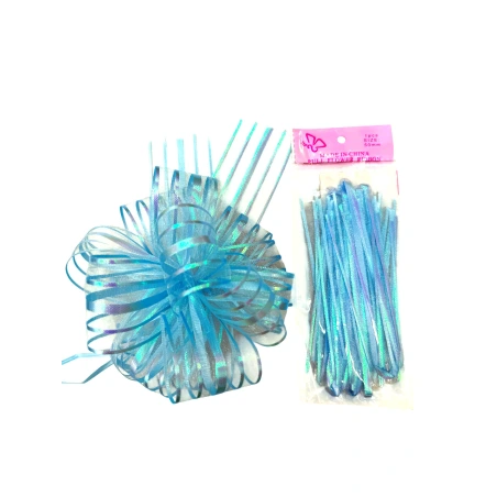 Organza ribbon, 50 mm × 120 cm, light blue