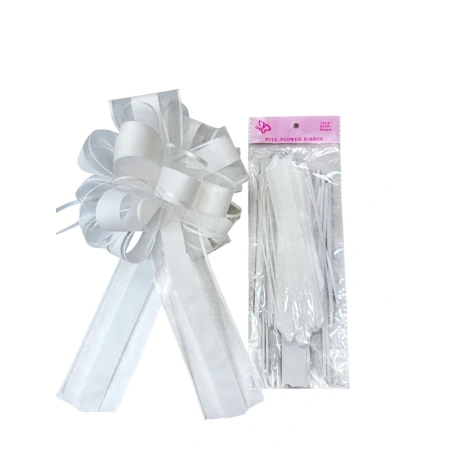 Organza ribbon, 6.4×170 cm, white