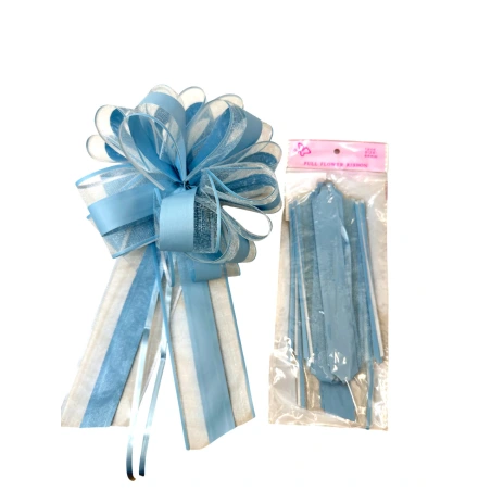 Organza ribbon, 6.4×170 cm, light blue