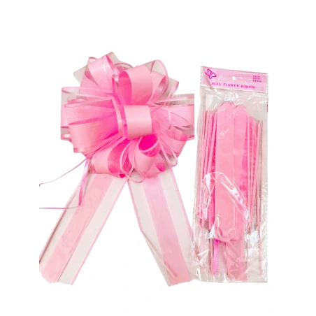 Organza ribbon, 6.4×170 cm, pink