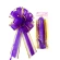 Organza ribbon, 6.4×170 cm, purple with gold stripes