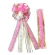 Organza ribbon, 5×137 cm, pink-white