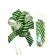 Ribbon, 2.8×96 cm, green with white stripes
