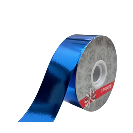 Metallized polypropylene ribbon, 4.8 cm × 100 y (91.44 m), blue