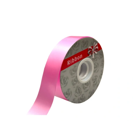 Polypropylene ribbon, 2.8 cm × 100 y (91.44 m), pink