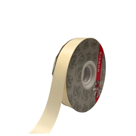 Polypropylene ribbon, 1.8 cm × 100 y (91.44 m), cream color