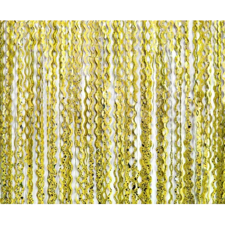 Užuolaida su sidabrinės spalvos žvaigždutėmis, 100×200 cm, auksinės spalvos