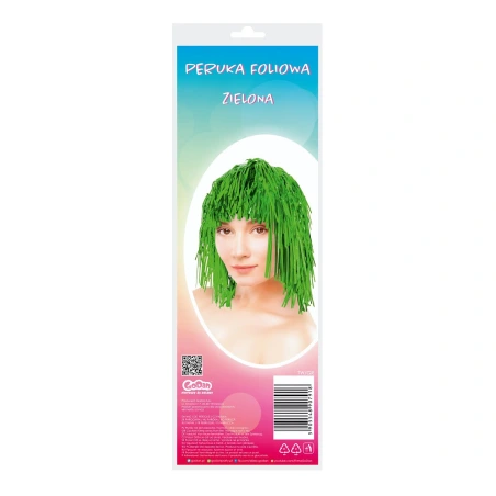Foil wig, green