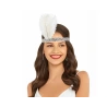 Headband with feather Retro, white