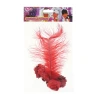 Headband with feather "Retro" (red)