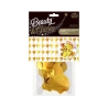 Fringe Deco Curtains B&C Hearts, metallic gold, 100 x 200 cm