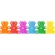 Paper garland "Rainbow Teddies", 360 x 17.8 x 18 cm