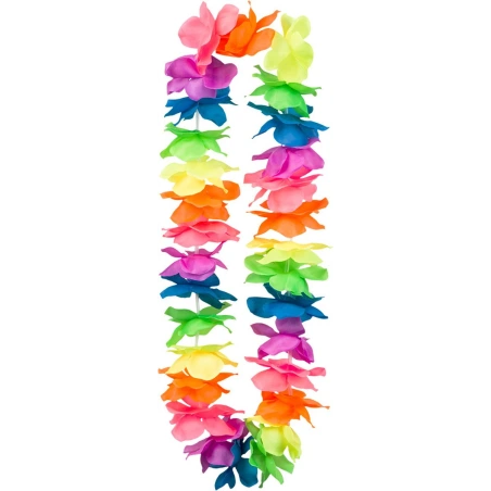 Hawaiian necklace, Ohana deluxe rainbow