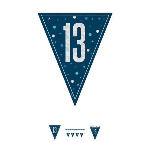 Garland blue 13th Birthday, 2,74 m.