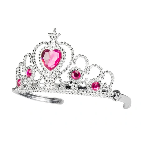 Tiara su rožinių perlais