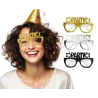 B&C Paper Glasses Party, black, silver, gold, 6 pcs.