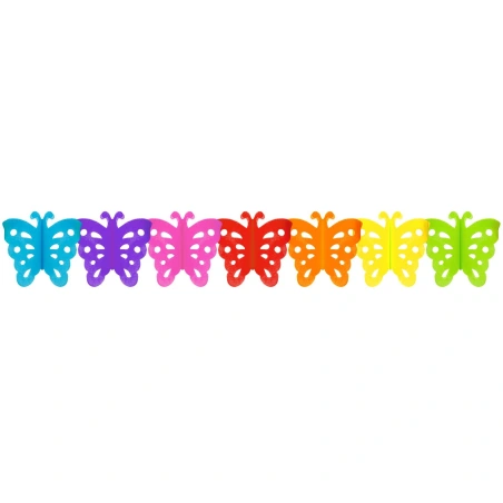 Paper garland "Rainbow Butterflies", 360 x 18.5 x 17 cm