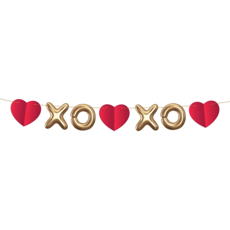 Popierinė girlianda XoXo, 200 cm