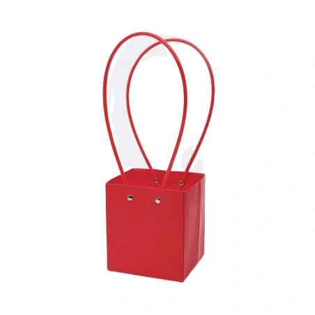 Gift Bag, 12,4×13×15 cm, red