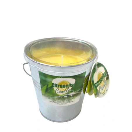 Žvakė - citronella metaliniame kibirėlyje, 160 g