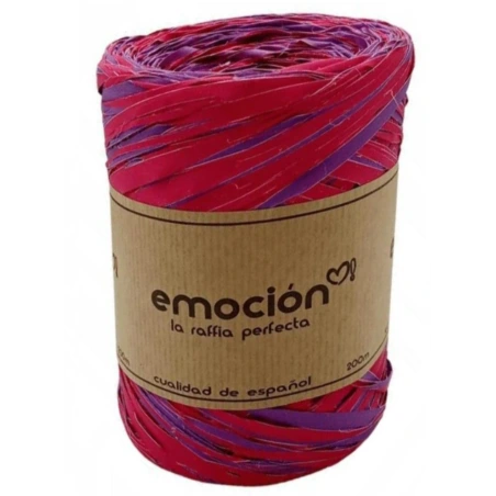 Raffia, 200 m, two-tone - red and purple