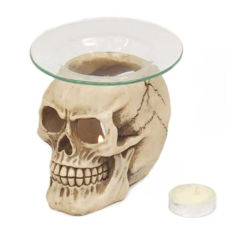 Aromatic Oil Heater - Skull, 12 cm