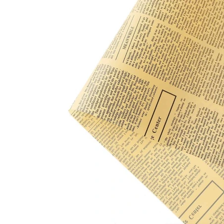 Wrapping Paper With Writings, 57×57 cm, brown