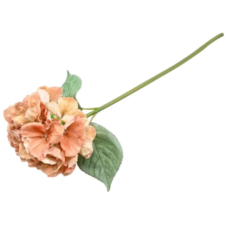 Dirbtinė hortenzija, 62 cm, gelsvai persikinės spalvos