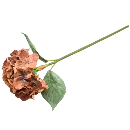 Artificial hydrangea, 62 cm, brownish pink