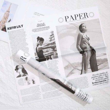 Wrapping Paper, 50×58 cm, white with writings