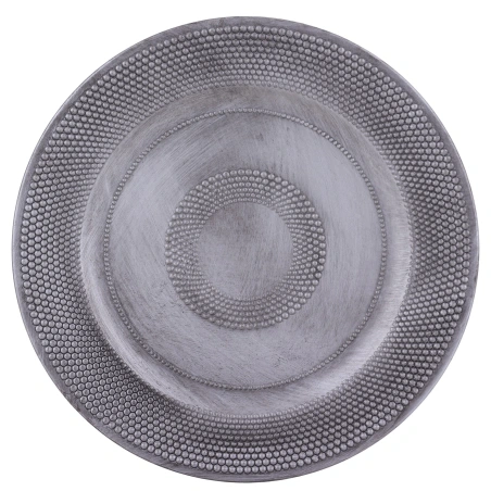 Decoration plate, 2×33×33 cm, silver color