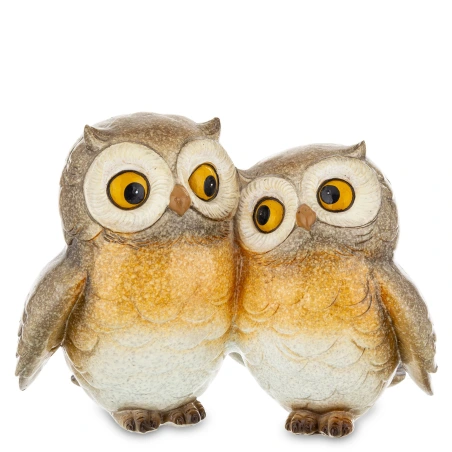 Two owl figurine, 11×16×9 cm