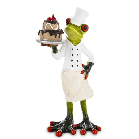 Frog baker figurine, 18.5×9.5×6 cm