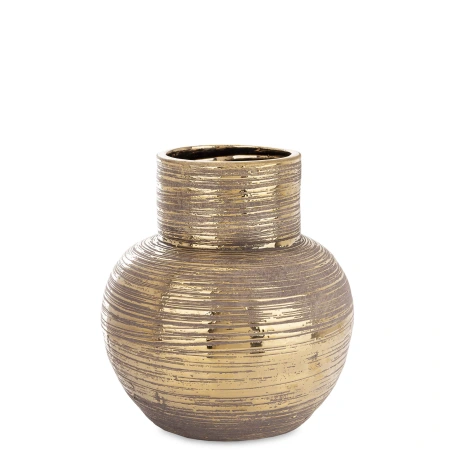 Vase, 23×21×21 cm, gold color
