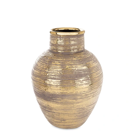 Vaza, 32×24×24 cm, auksinės spalvos