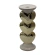 Candle holder, ceramic, with gold hearts, 10×26 cm