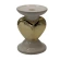 Candle holder, ceramic, with gold heart, 10×14 cm