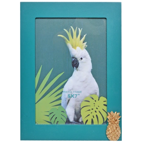 Photo frame, 17×22 cm, MDF, dark green with pineapple