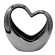 Flowerpot "Heart", 25×10×23.5 cm, silver color