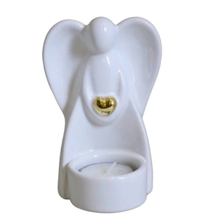 Ceramic angel - candle holder, 9×8×13 cm