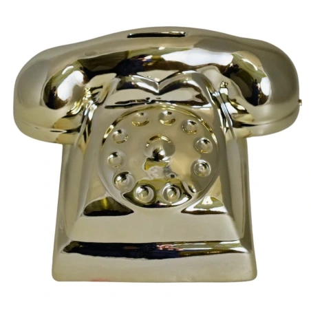 Money box "Telephone", 21×17×16 cm, gold color
